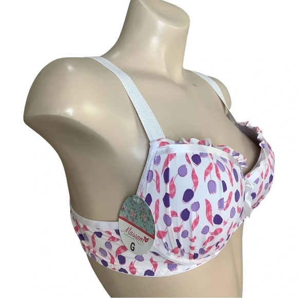 Massam Floral Padded Underwire Bra Made in Brazil New with Tags - Picture 2 of 9